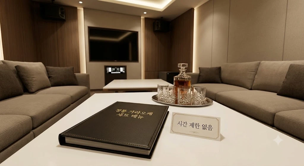 정통 가라오케는 세트로 주문, 시간 제한이 없다 (연출 이미지).